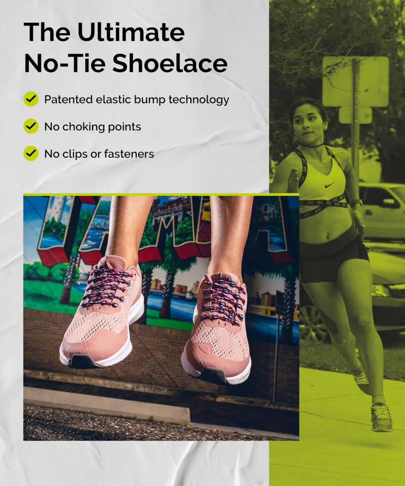 Caterpy RUN - Ultimate No Tie Shoelaces for Adults & Kids - Versatile & Easy-to-Use Shoe Laces - Jaguar Black, Standard, Single Pack - Image 2